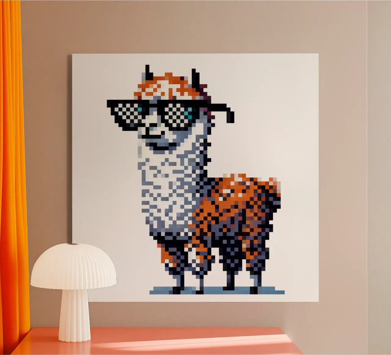 alpaca fresco - Pixelart plexiglass da pixelart