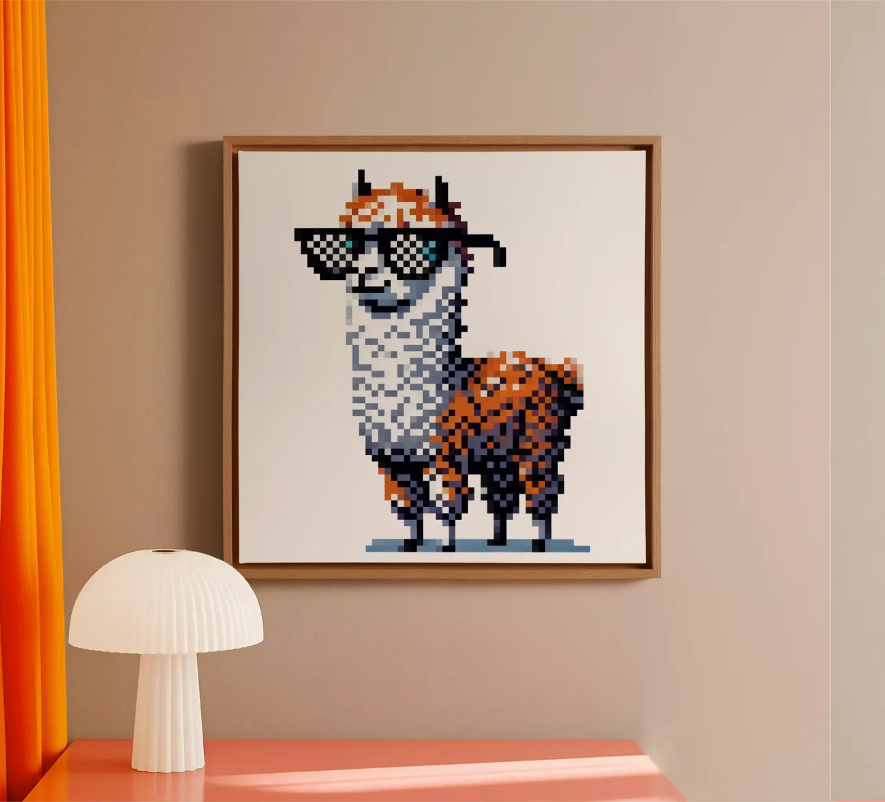 alpaca fresco - Pixelart tela da pixelart