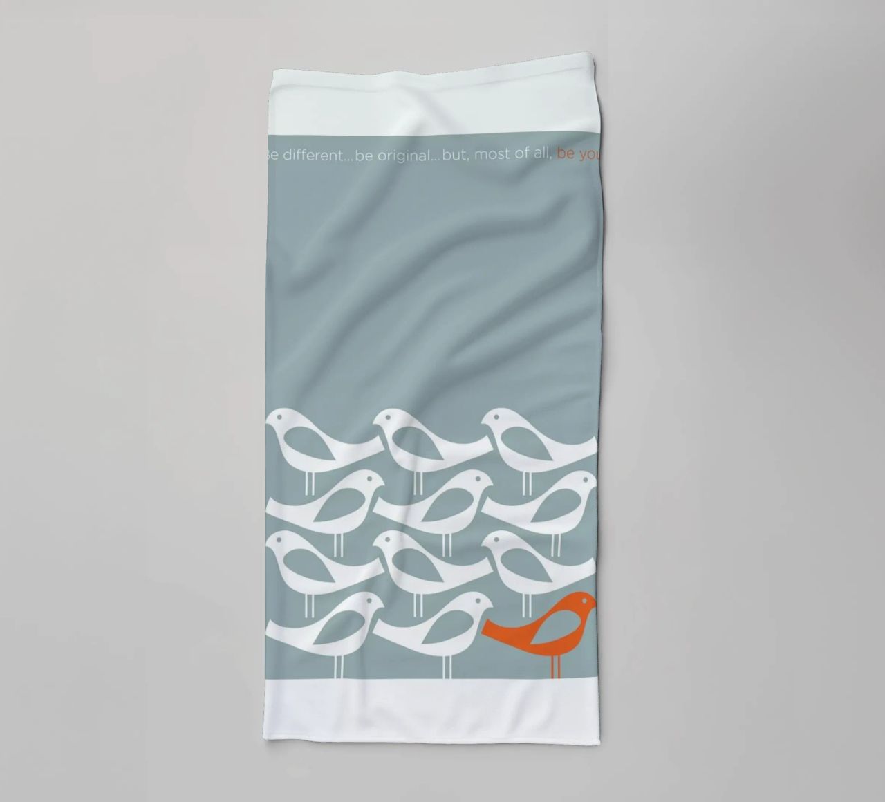 Birds Be Different towel by Visual Philosophy