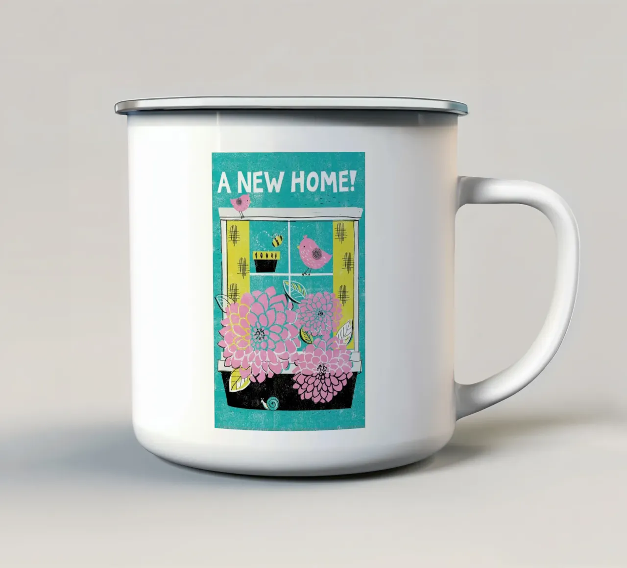 New Home tazza in smalto da Rocket68