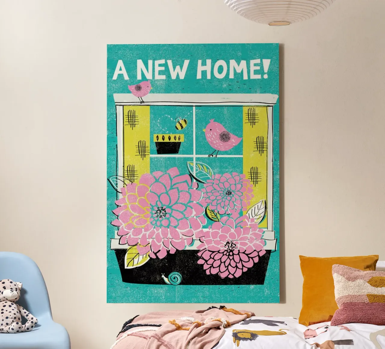New Home canvas met Baklijst van Rocket68