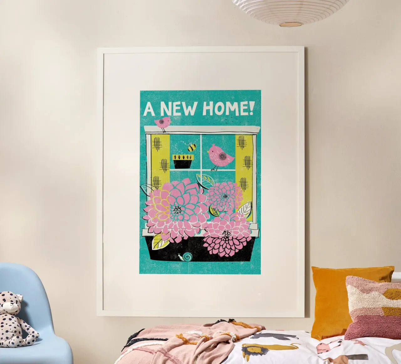 New Home poster with wooden frame by Rocket68