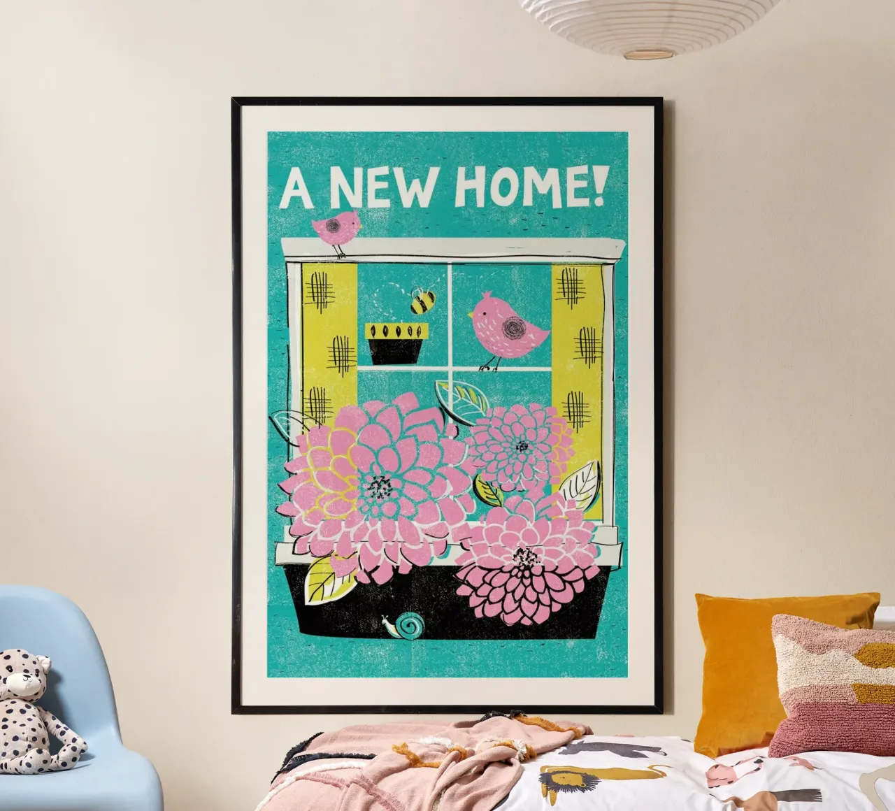 New Home poster with wooden frame by Rocket68