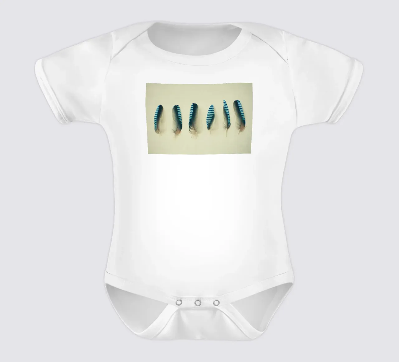 Piume #1 body neonato maniche corte da Cassia Beck Photography
