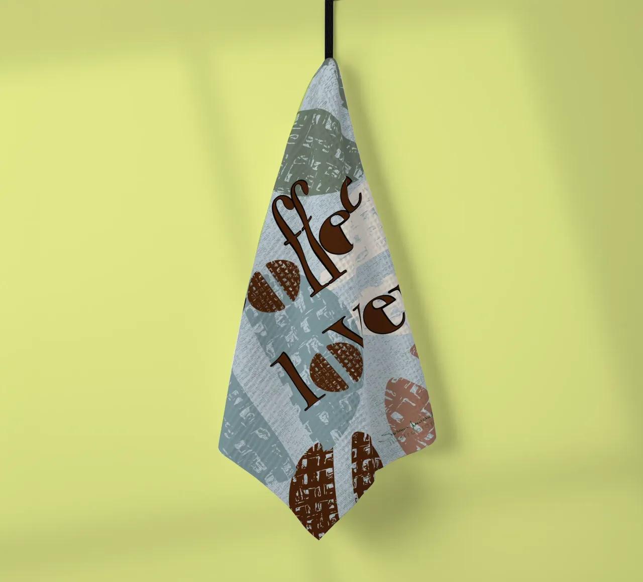 Coffee lover - coffee art print tea towel by Art by Susana Miranda ilustración