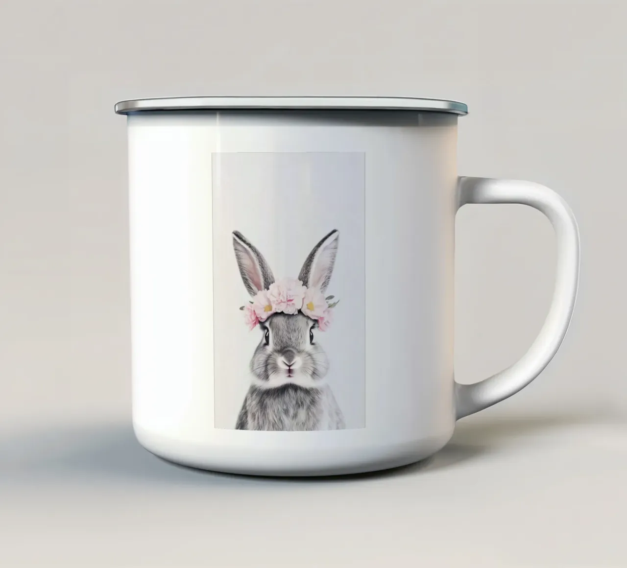 Coniglietto carino tazza in smalto da Carinaprint