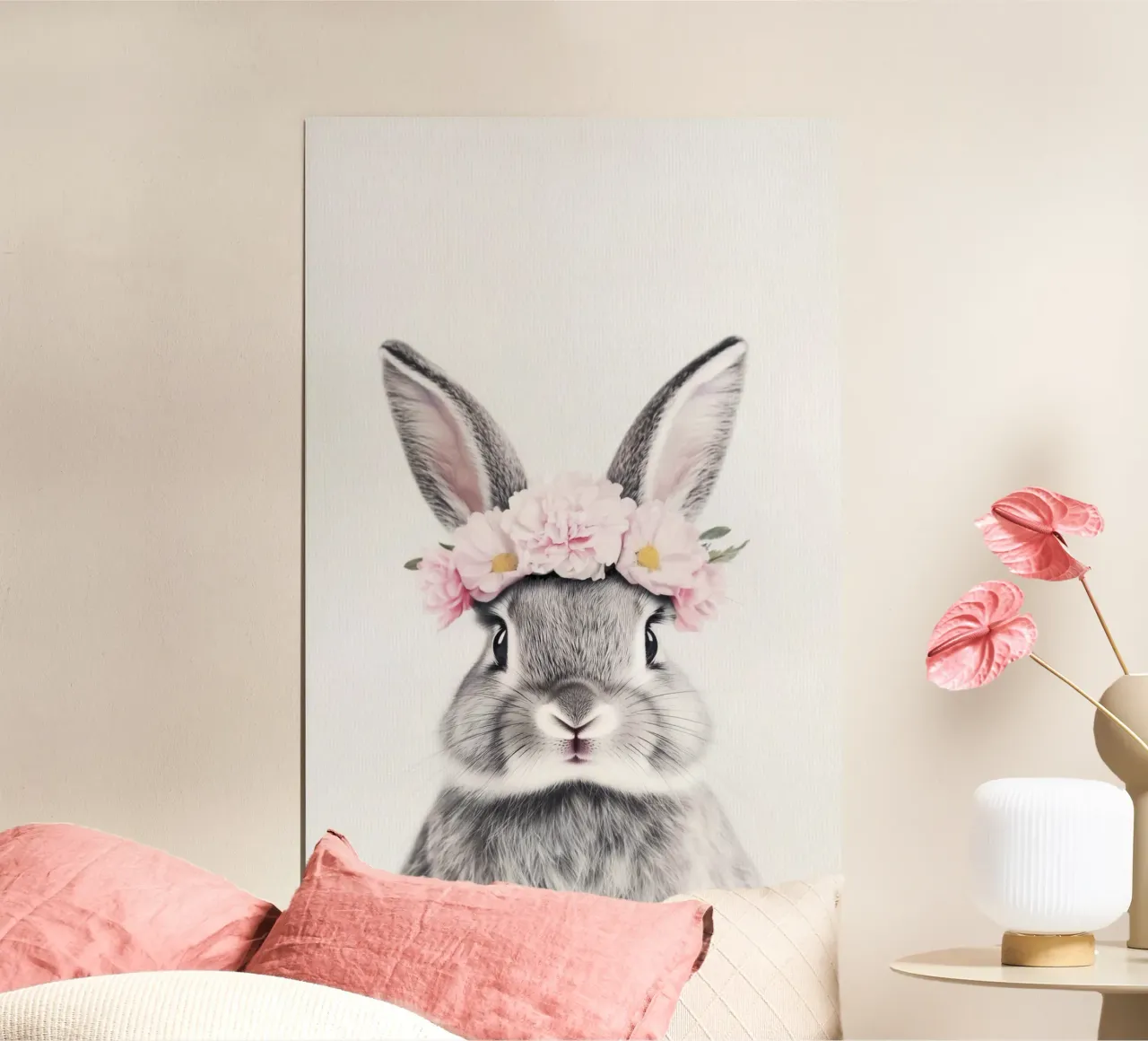 Coniglietto carino poster con telaio in plastica da Carinaprint