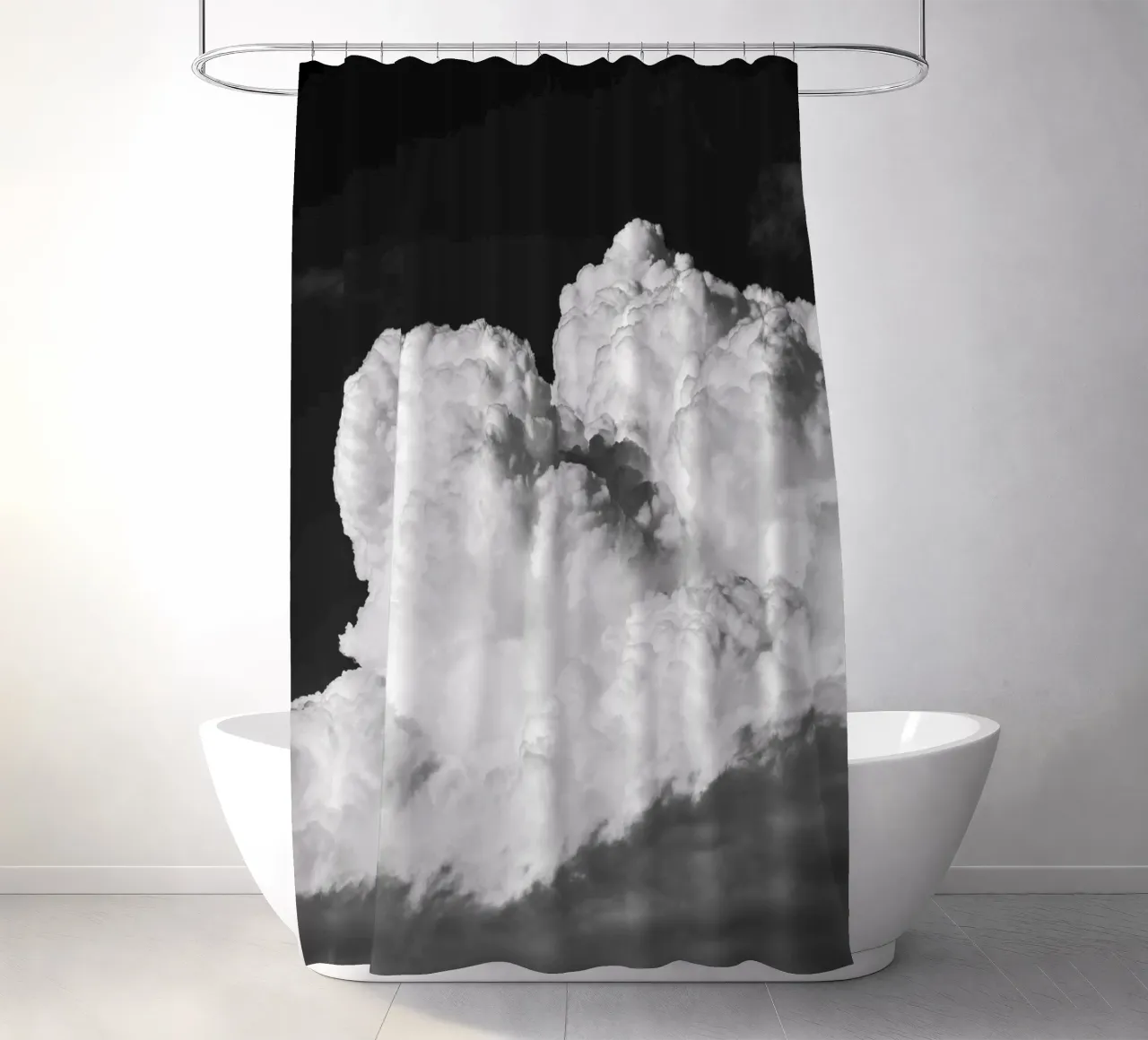 Movement in the sky #1 shower curtain by rafael campezato