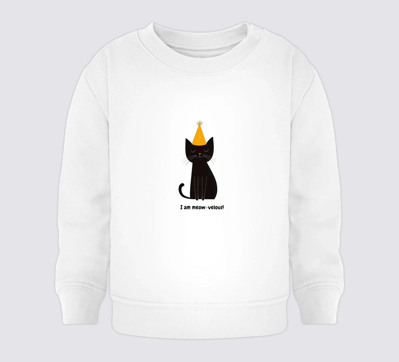 Gatto con messaggio positivo felpa neonato da Street Boutique