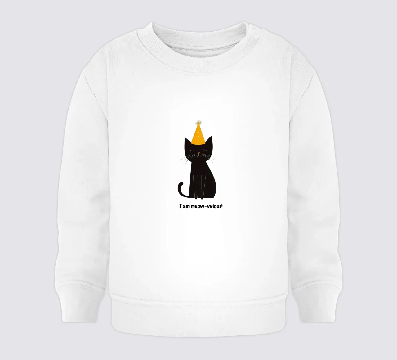 Cat with positive message baby sweatshirt by Street Boutique