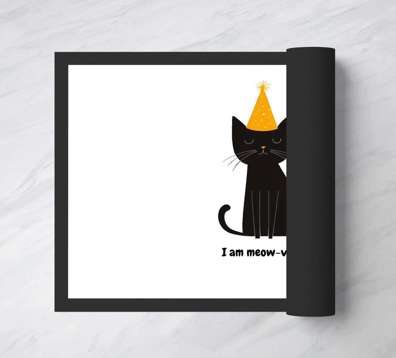 Gatto con messaggio positivo zerbino da Street Boutique