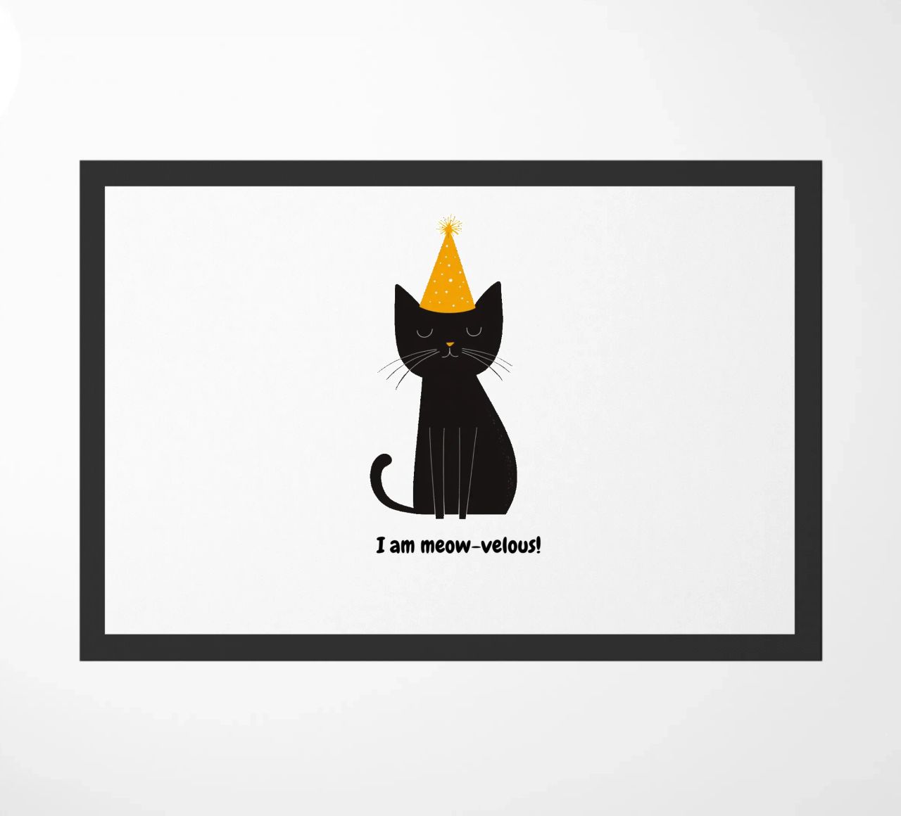 Gatto con messaggio positivo zerbino da Street Boutique