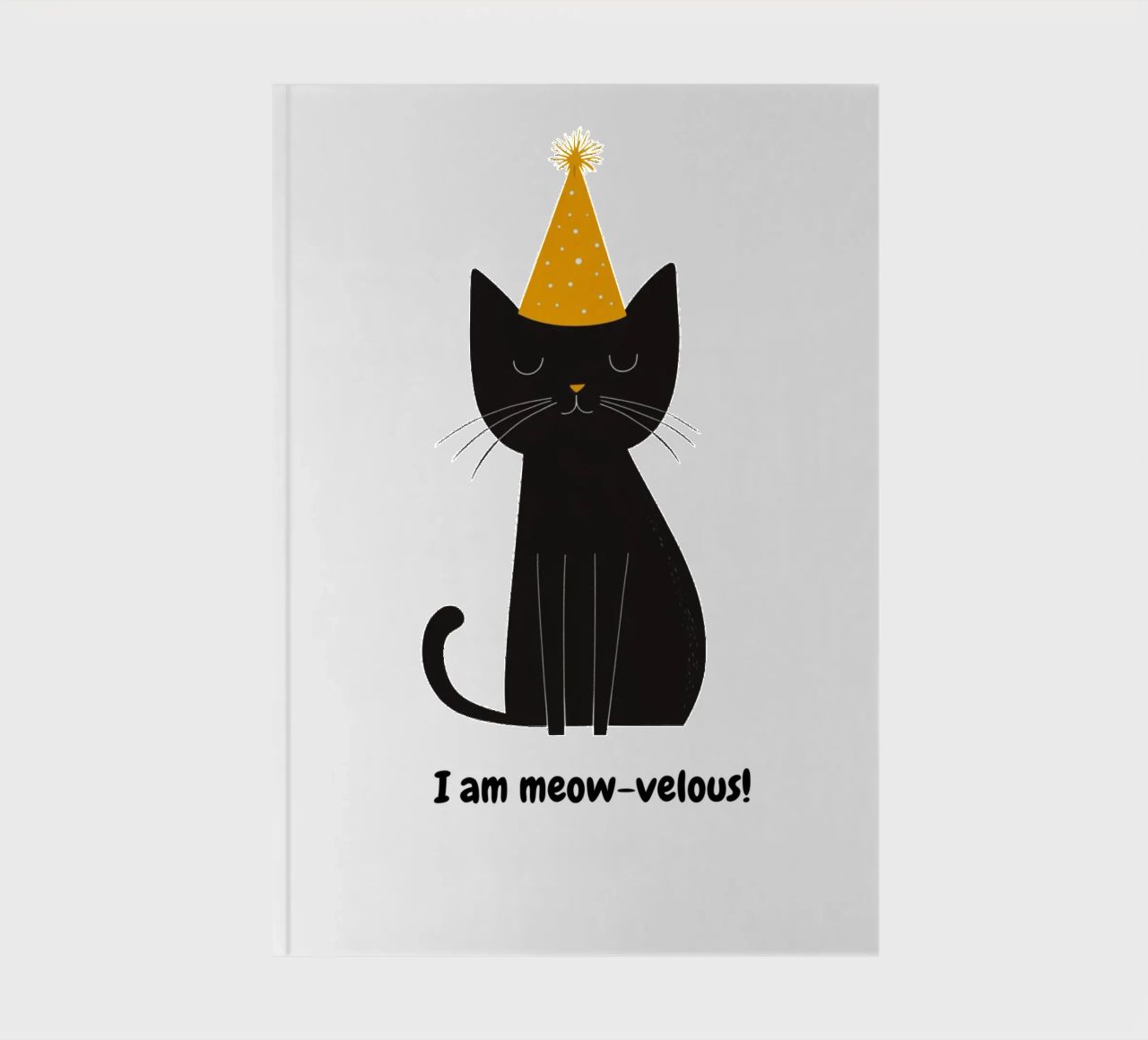 Cat with positive message notebook by Street Boutique