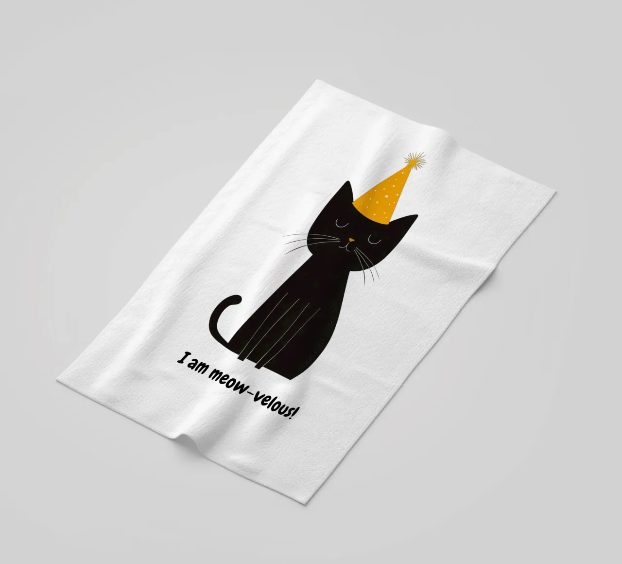 Gatto con messaggio positivo telo mare da Street Boutique