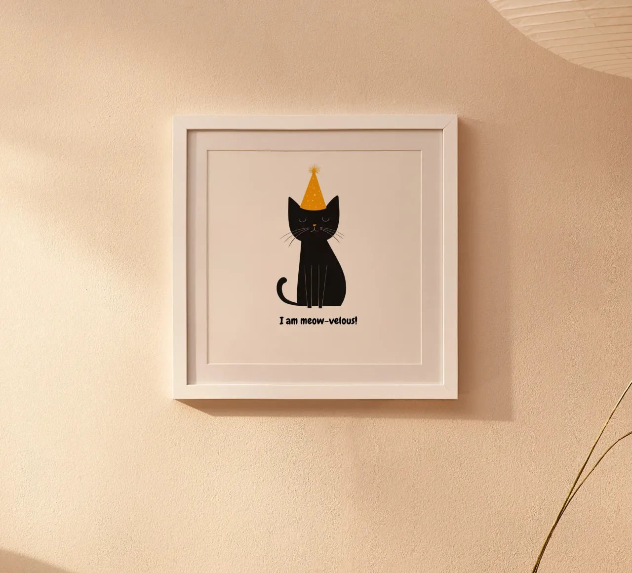 Gatto con messaggio positivo carta hahnemühle da Street Boutique