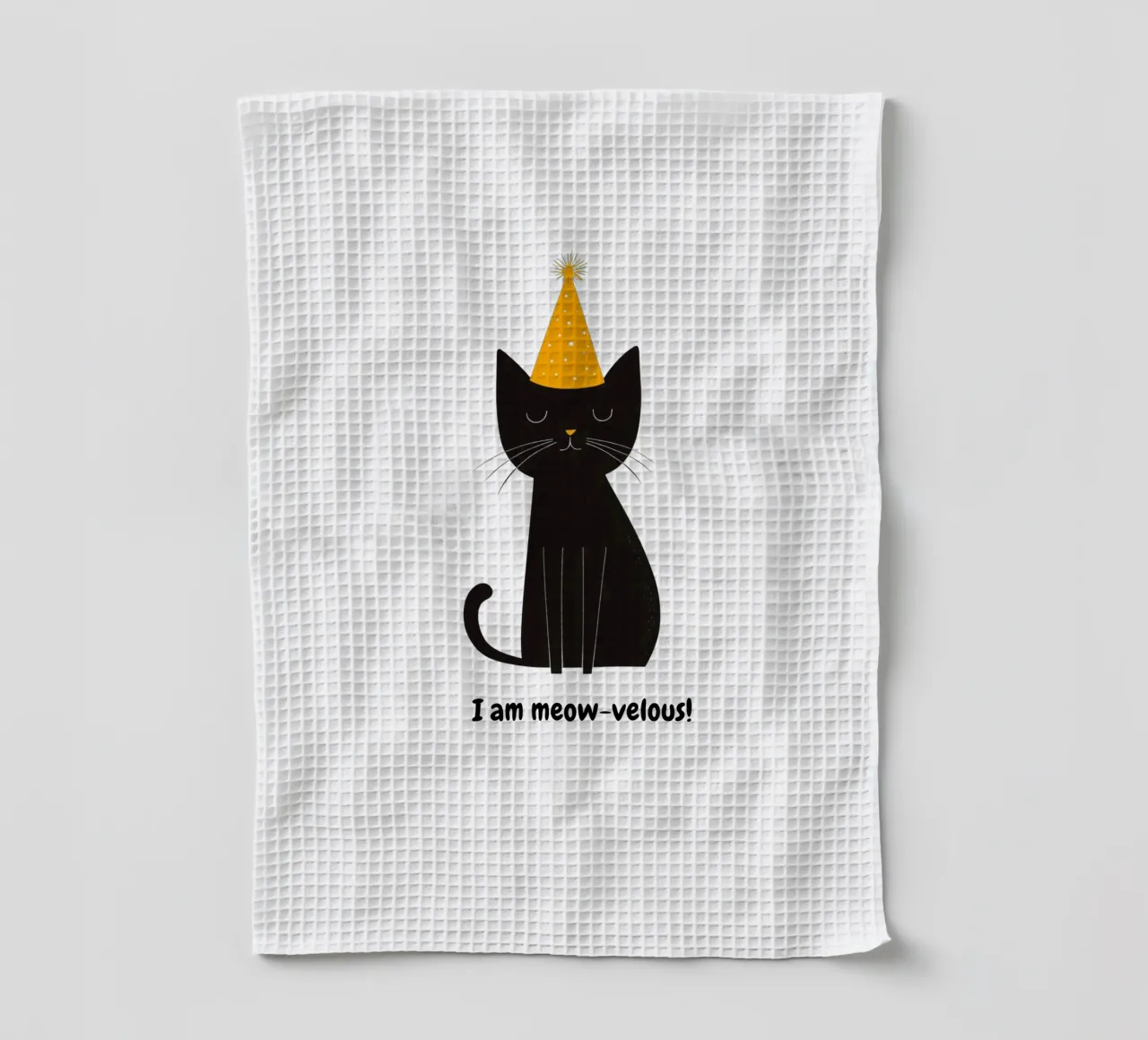 Chat avec message positif torchon de Street Boutique