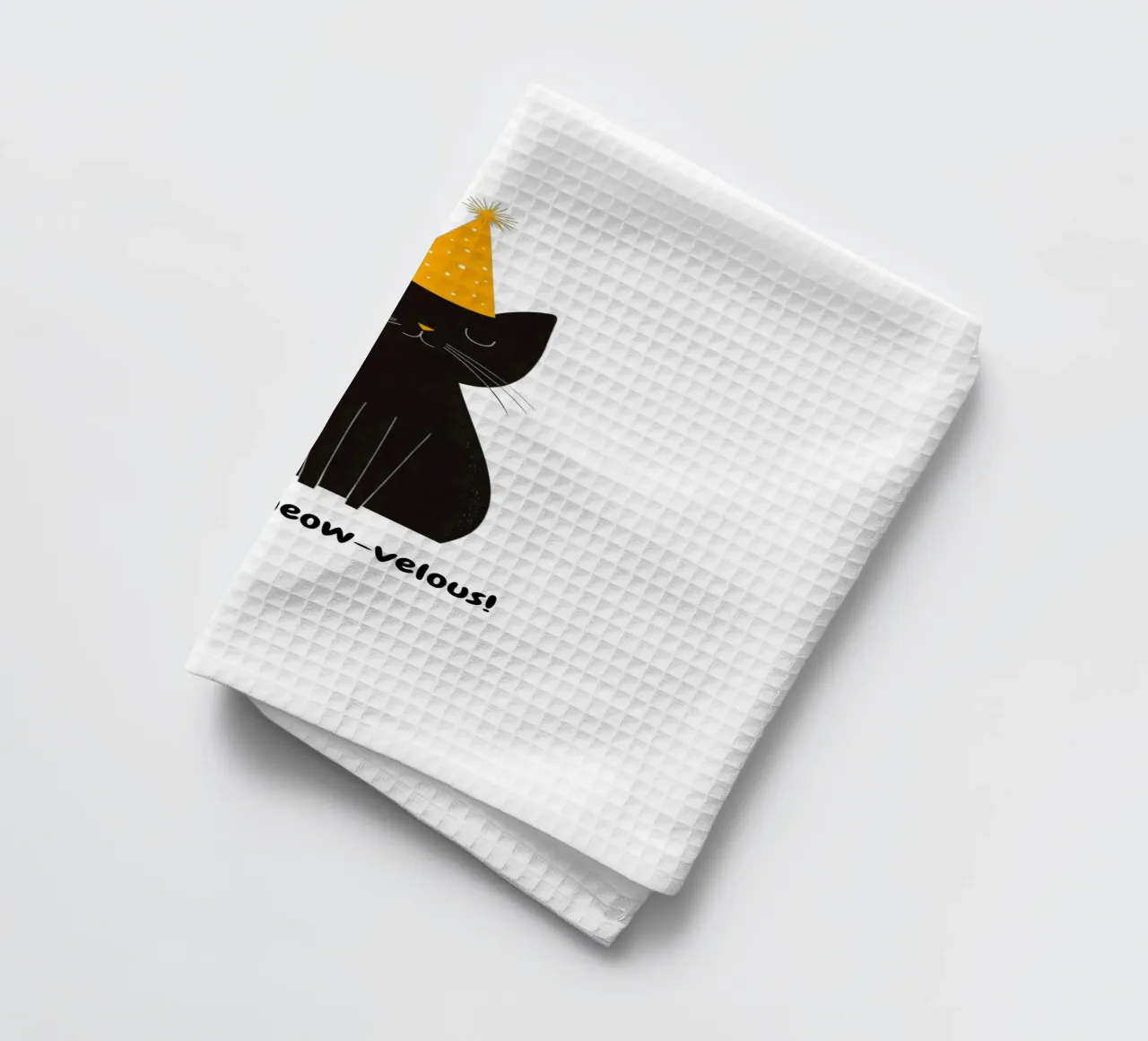 Gatto con messaggio positivo canovaccio da cucina da Street Boutique