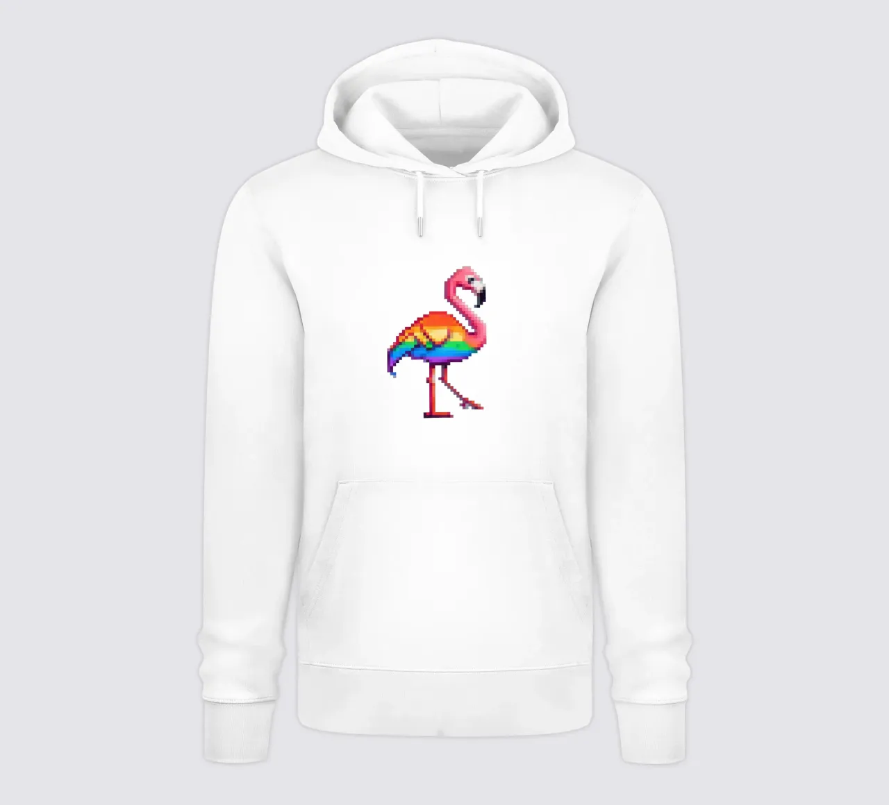 Fenicottero LGBTQ - Pixelart felpa con cappuccio da pixelart