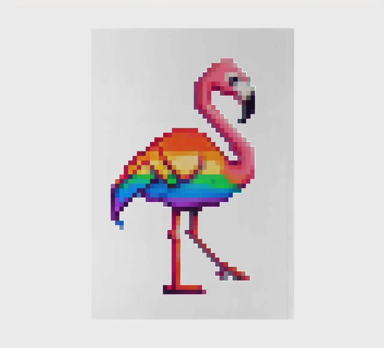 LGBTQ flamingo - Pixelart notebook by pixelart