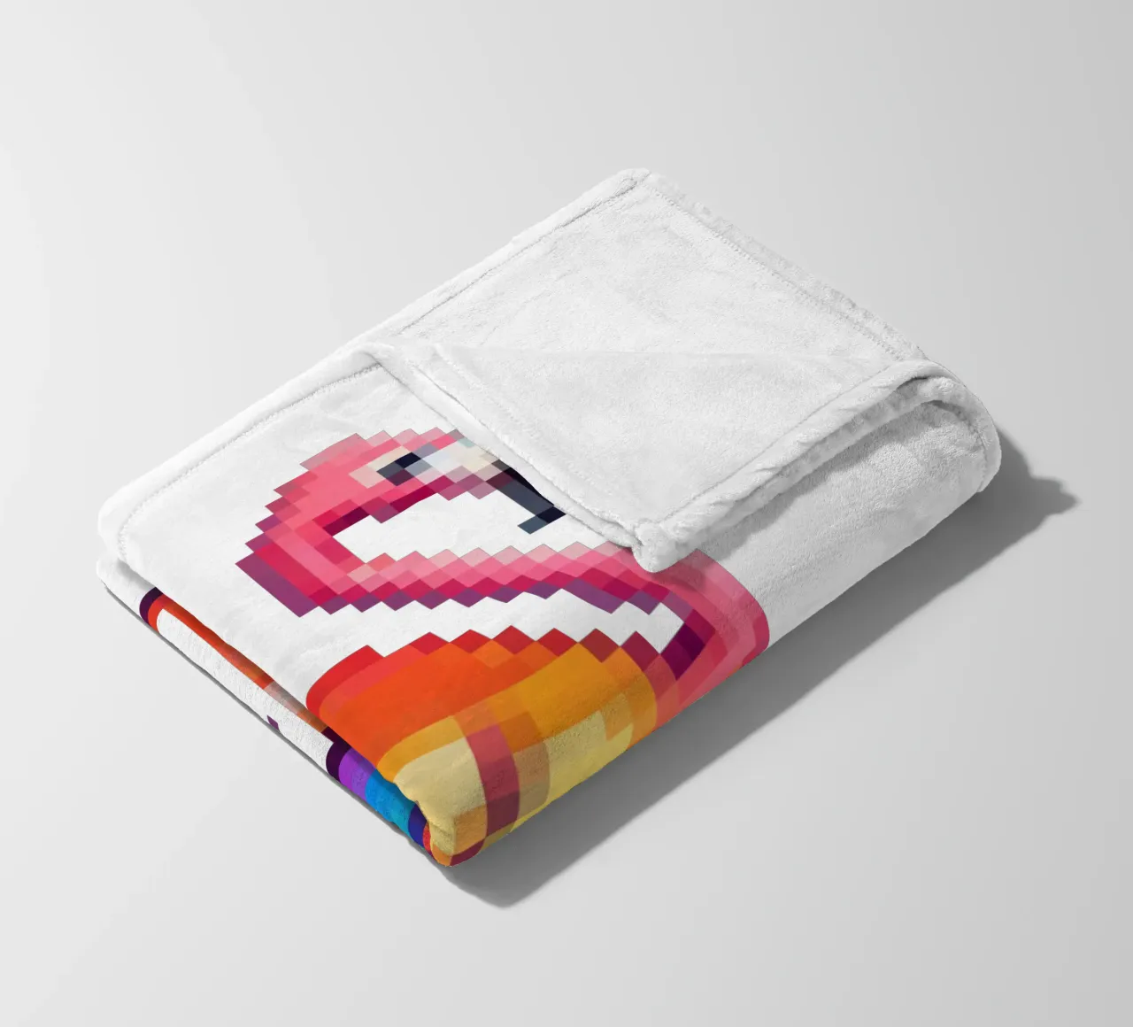 LGBTQ flamingo - Pixelart fleece blanket by pixelart