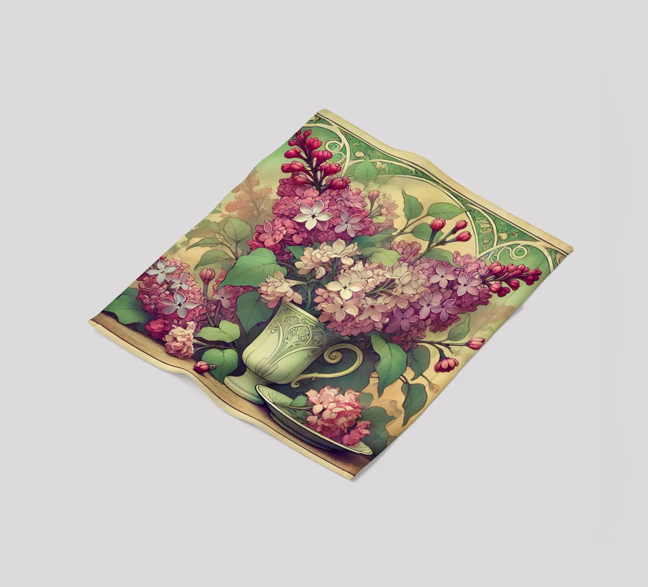 Lilac fleece blanket by Art-Nouveau-Dsg