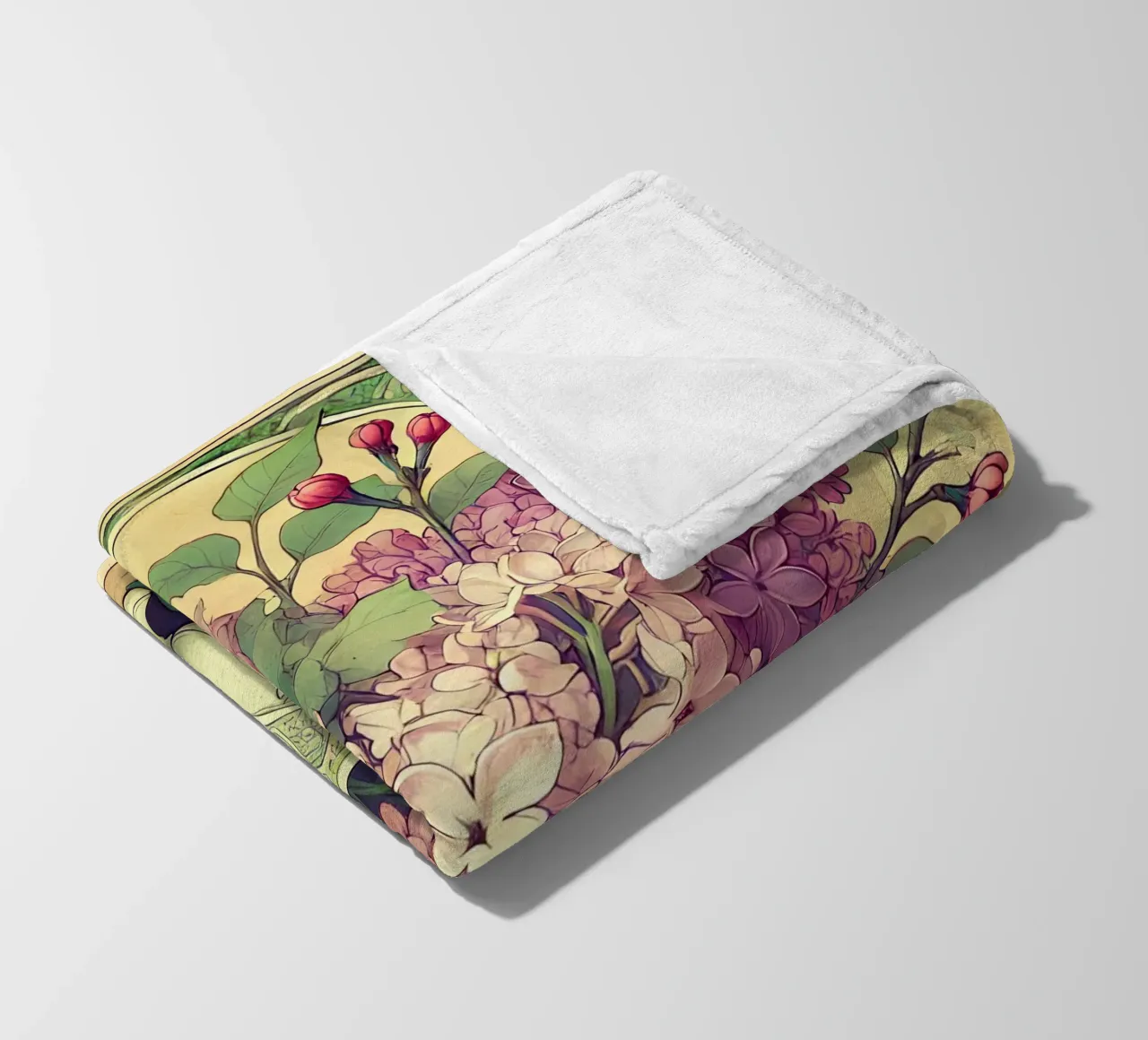Lilac fleece blanket by Art-Nouveau-Dsg