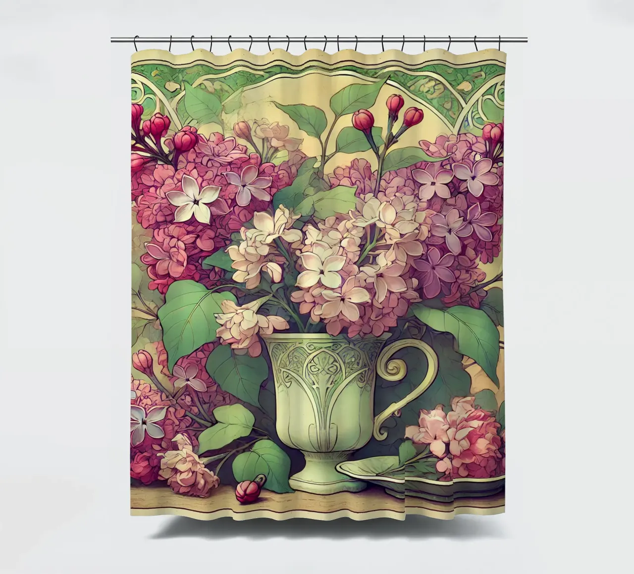 Lilac shower curtain by Art-Nouveau-Dsg