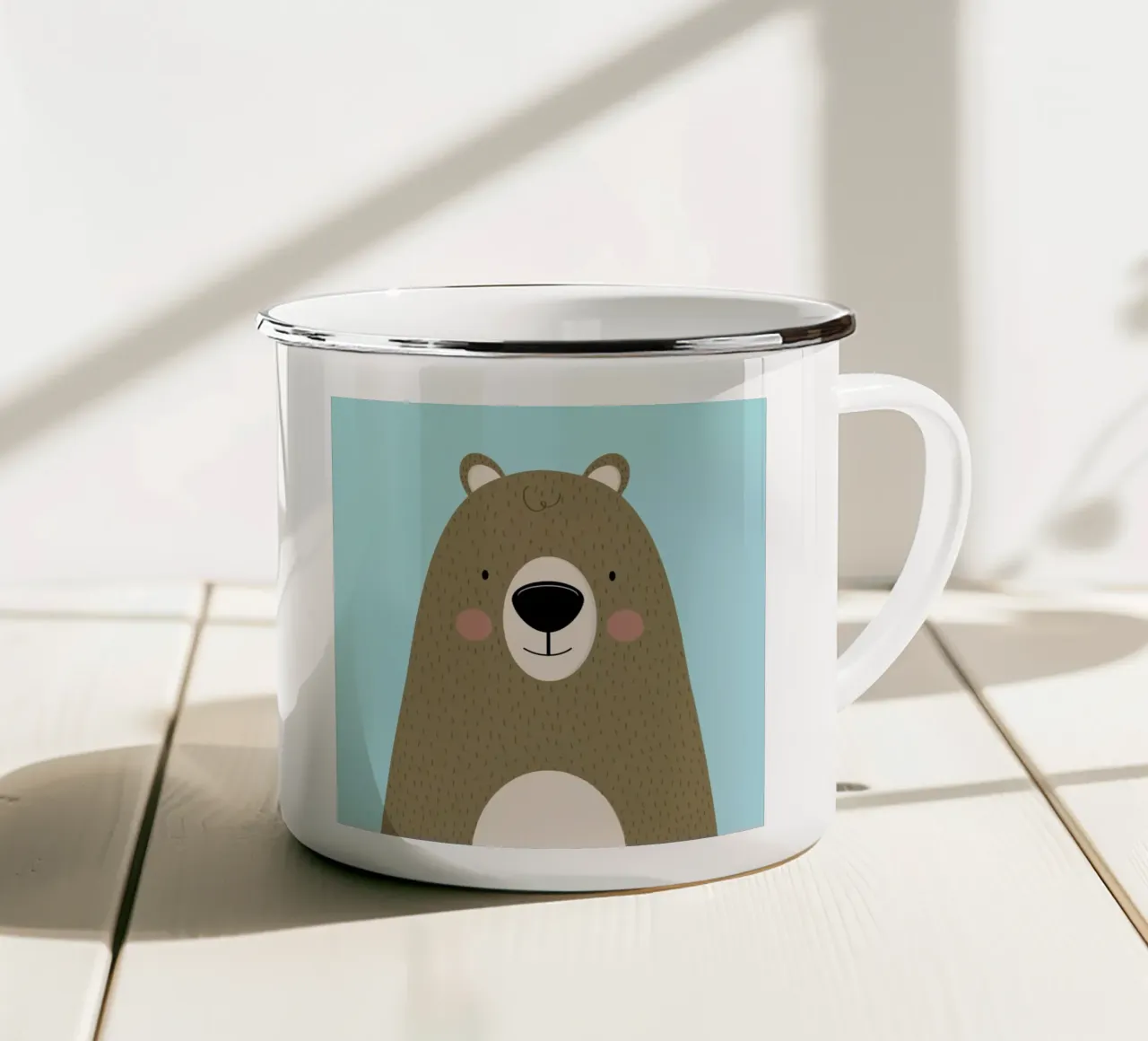 Bears Are Friendly tazza in smalto da Karin Bijlsma