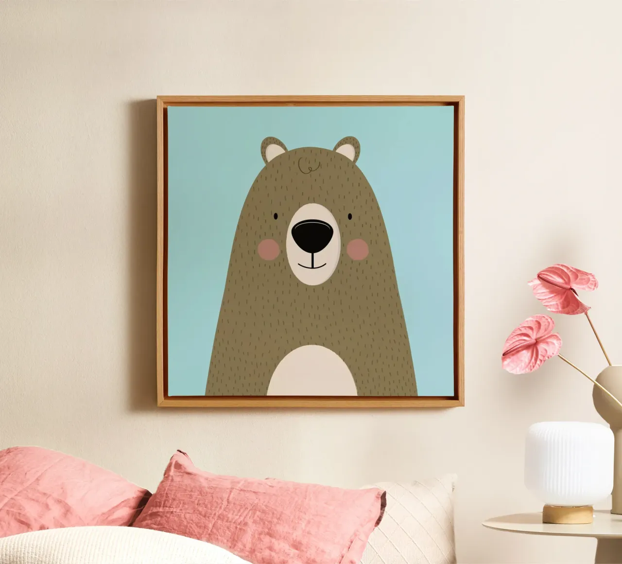 Bears Are Friendly tela con Cornice a cassetta da Karin Bijlsma
