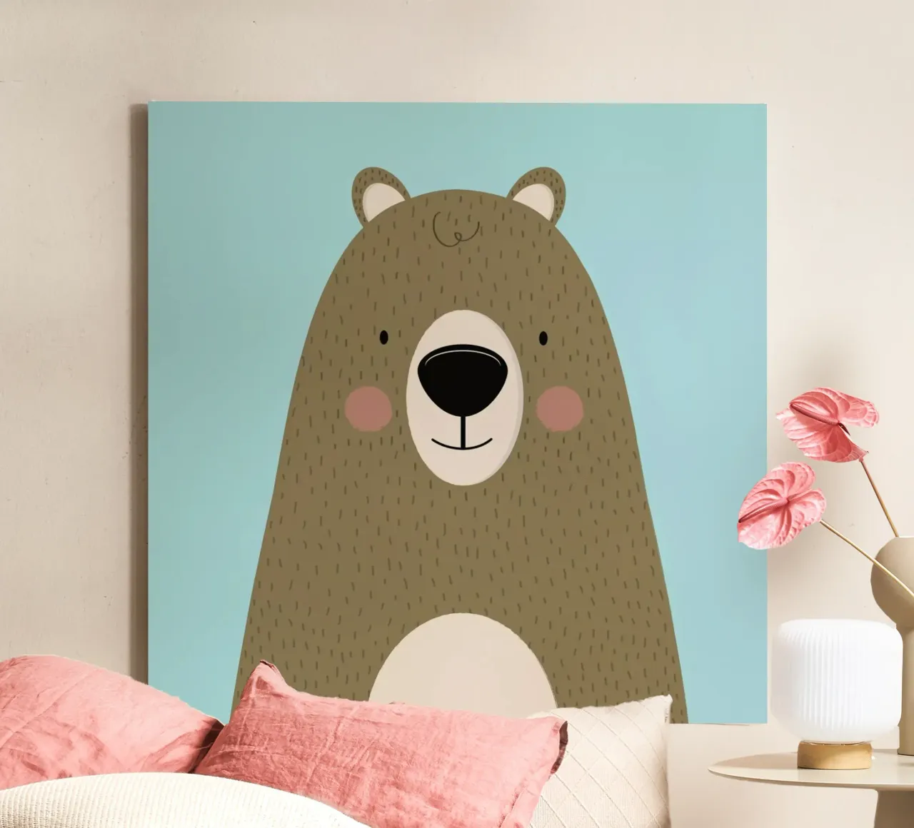 Bears Are Friendly tela con Cornice a cassetta da Karin Bijlsma