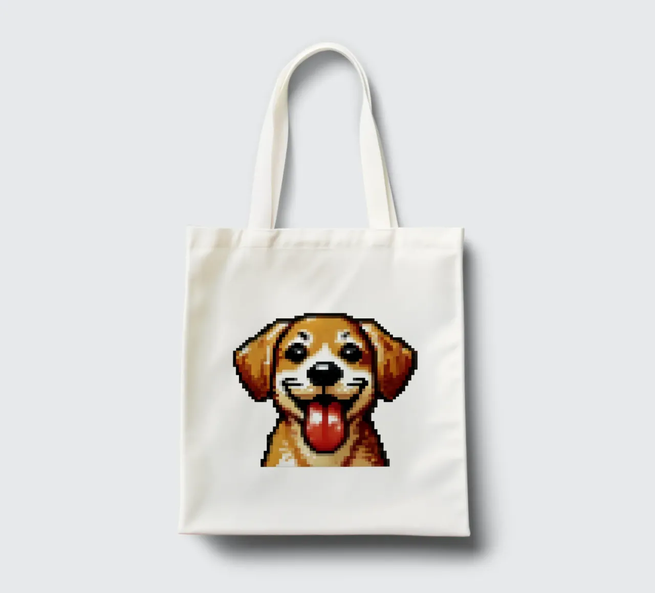 Cane - Pixelart borsa in juta da pixelart