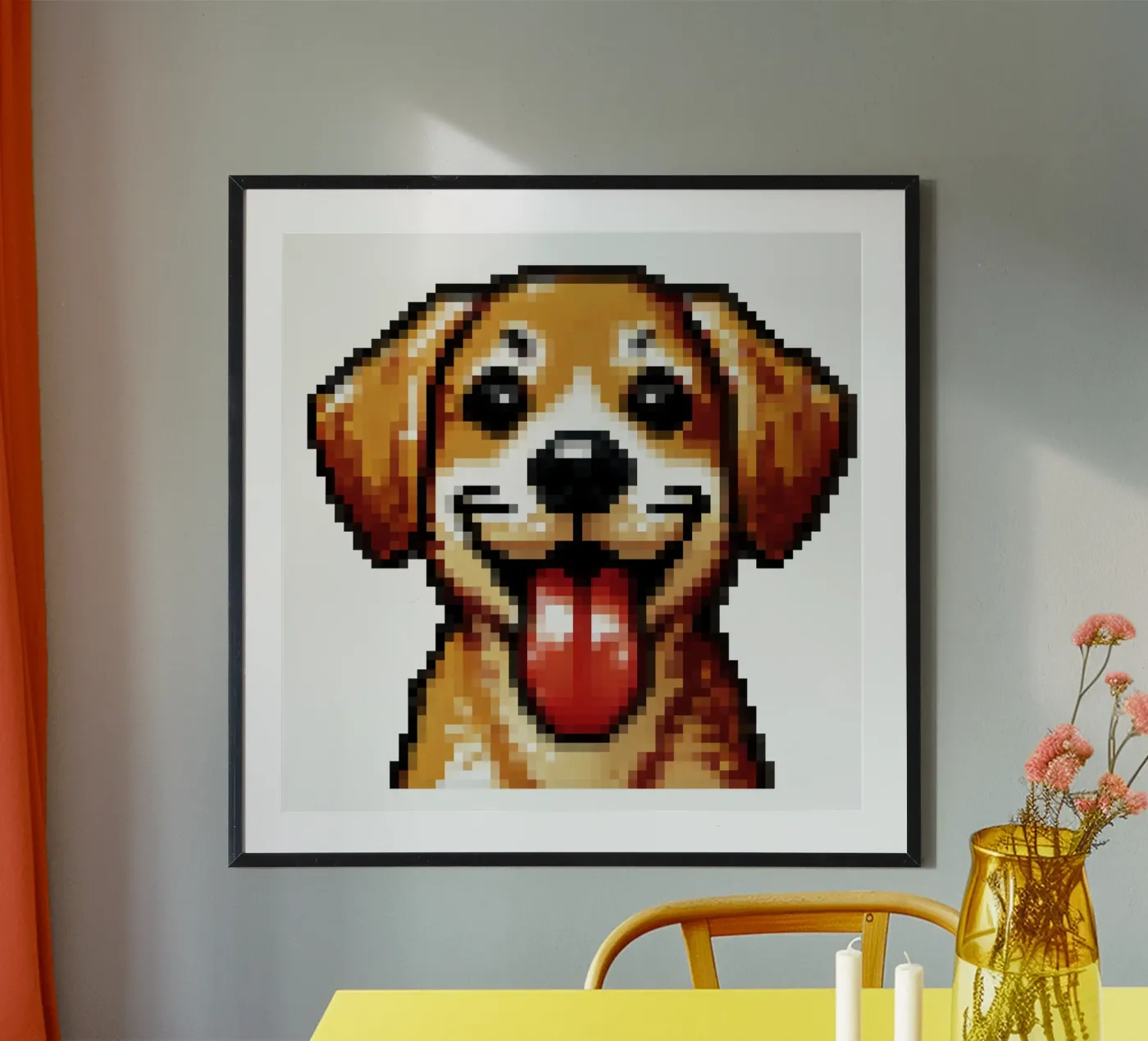 Dog - Pixelart poster van pixelart