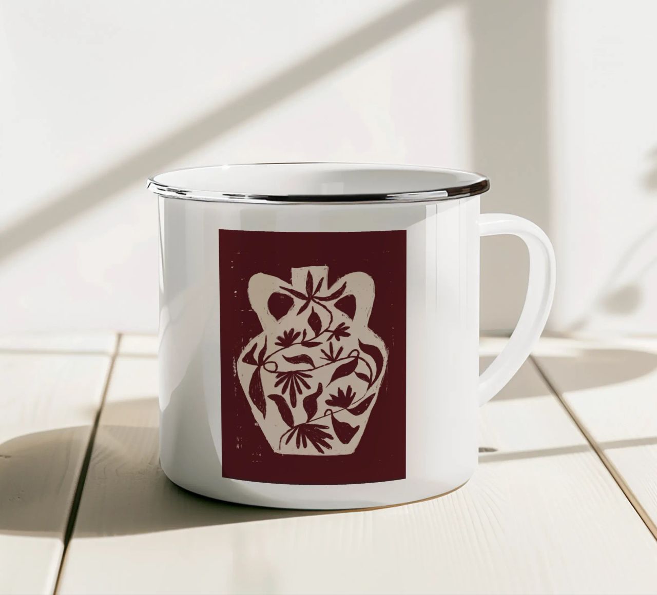 Red Oriental Vase tazza in smalto da ni-ja artboutique