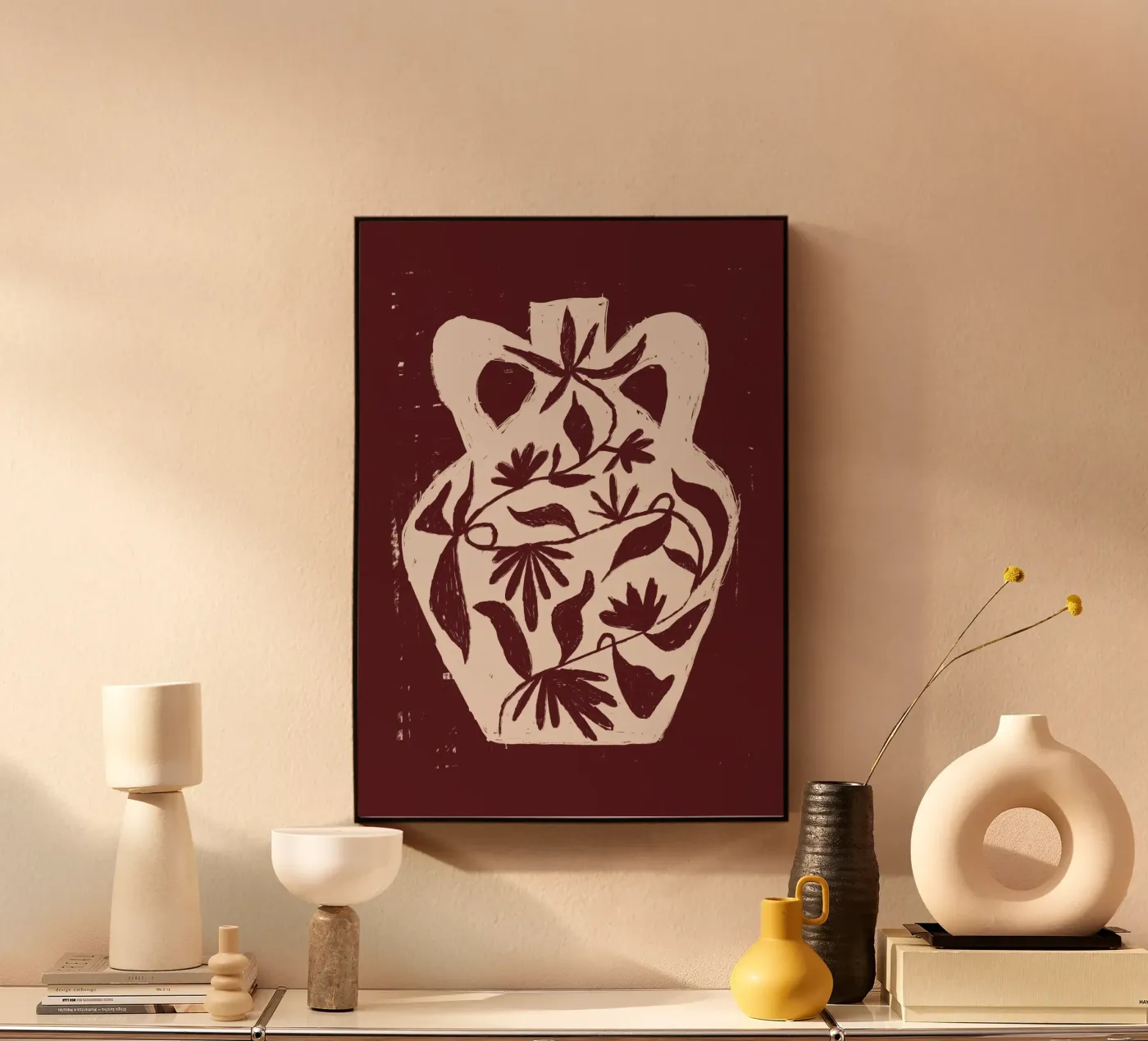 Red Oriental Vase plexiglass da ni-ja artboutique