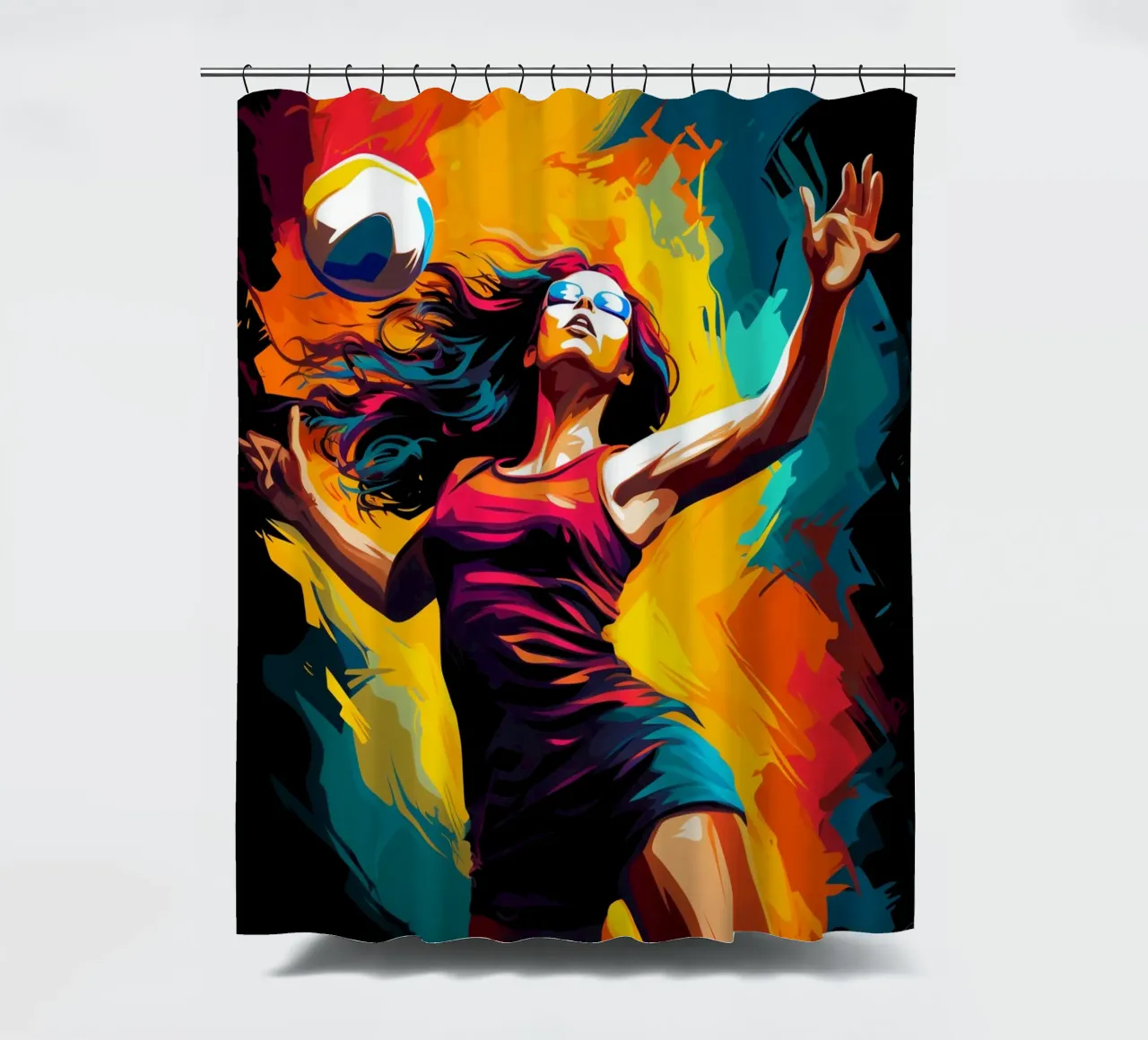 Volleyball Colorful 2 tenda da doccia da Mateo