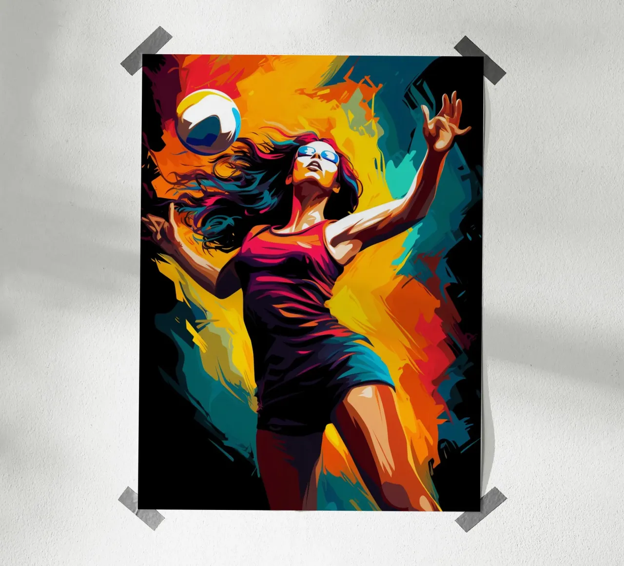 Volleyball Colorful 2 carta hahnemühle da Mateo