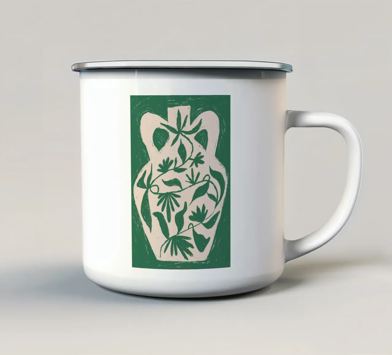Green Oriental Vase tazza in smalto da ni-ja artboutique