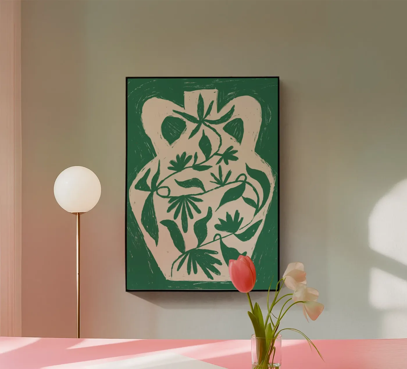 Green Oriental Vase plexiglass da ni-ja artboutique