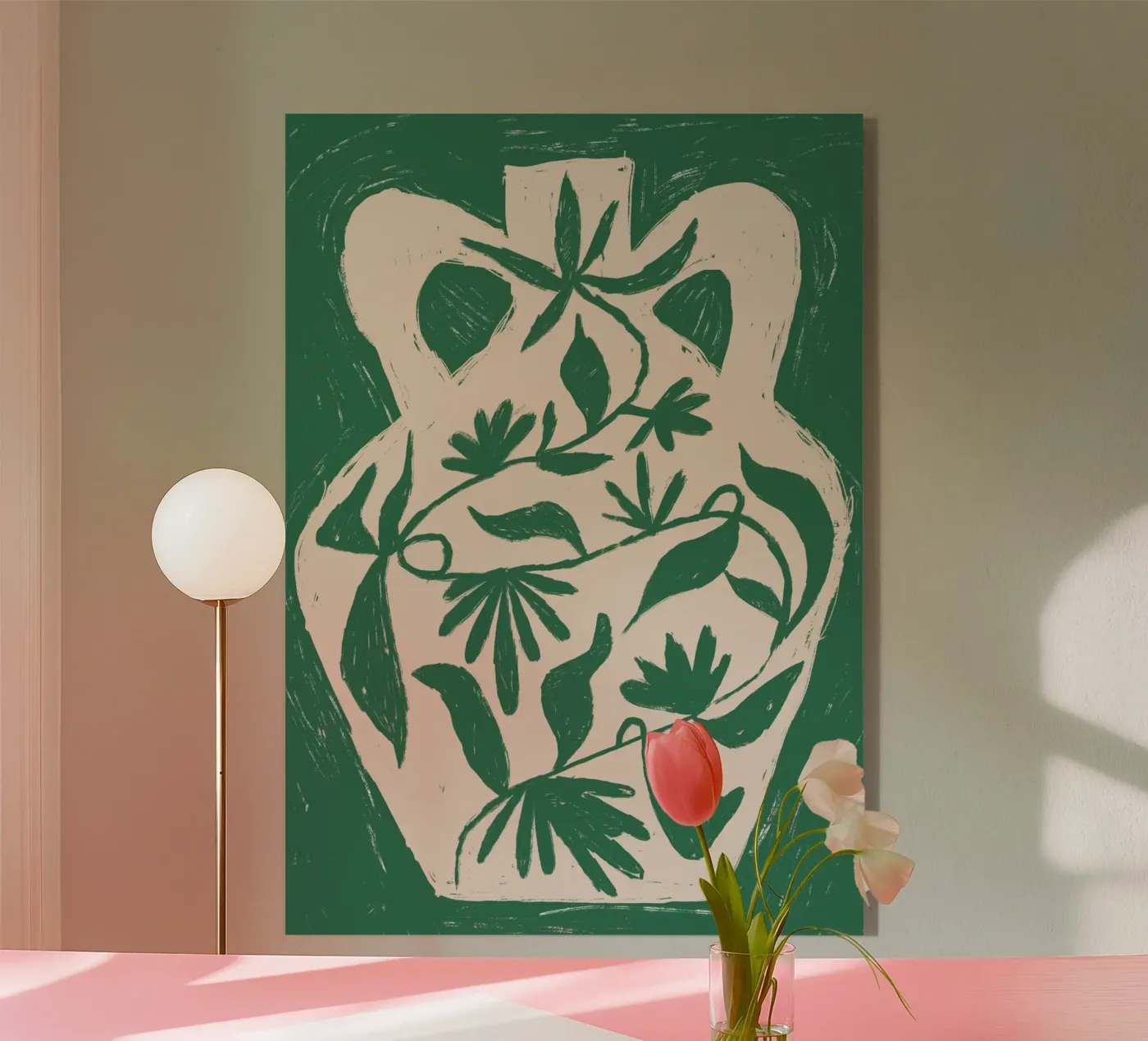 Green Oriental Vase plexiglass da ni-ja artboutique