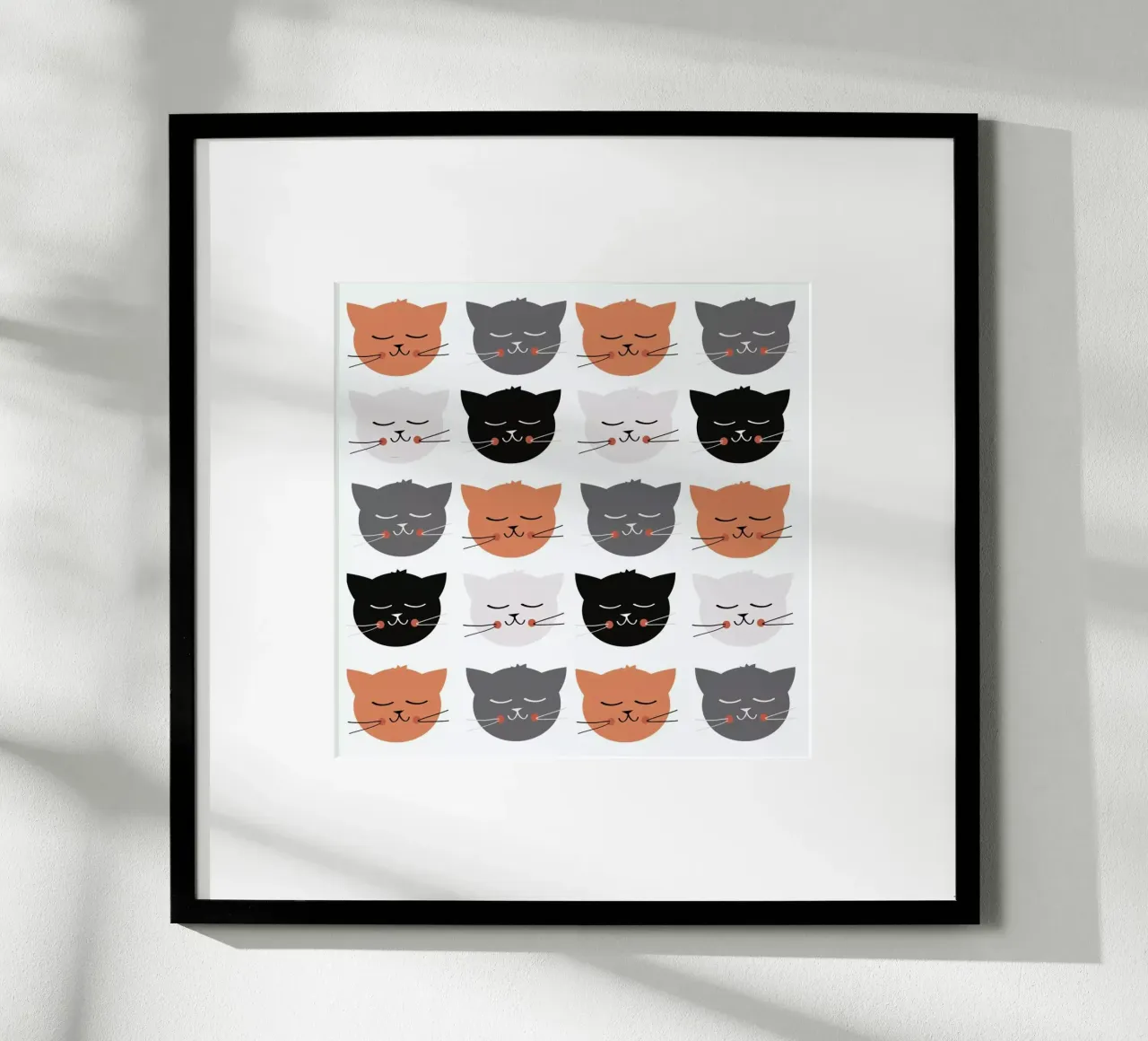 Cat Madness poster con telaio in plastica da Karin Bijlsma