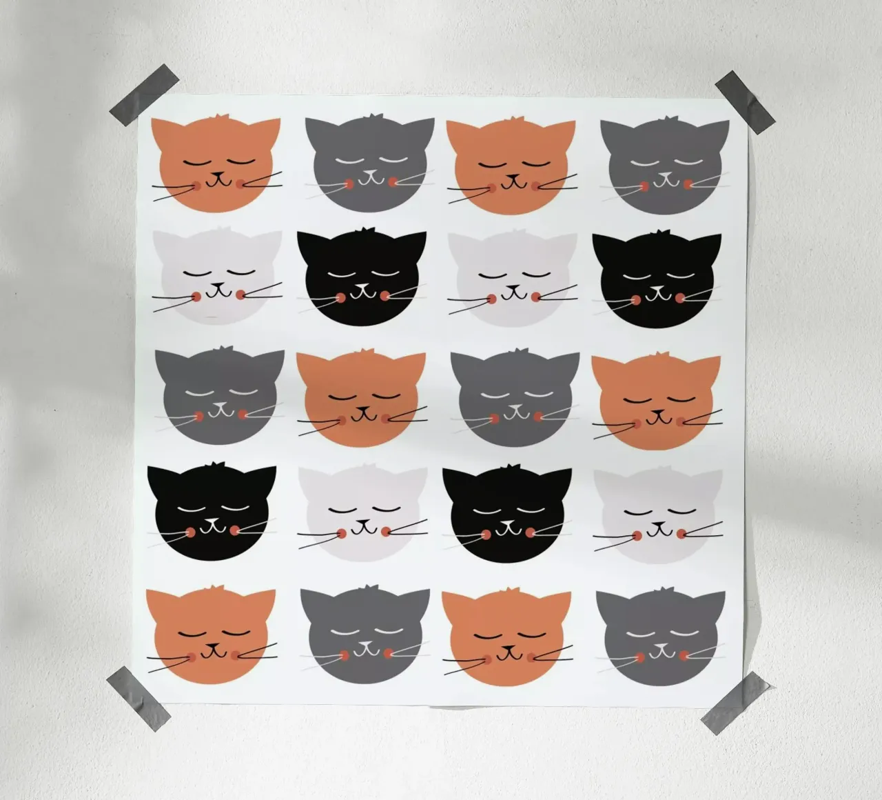 Cat Madness poster con telaio in plastica da Karin Bijlsma
