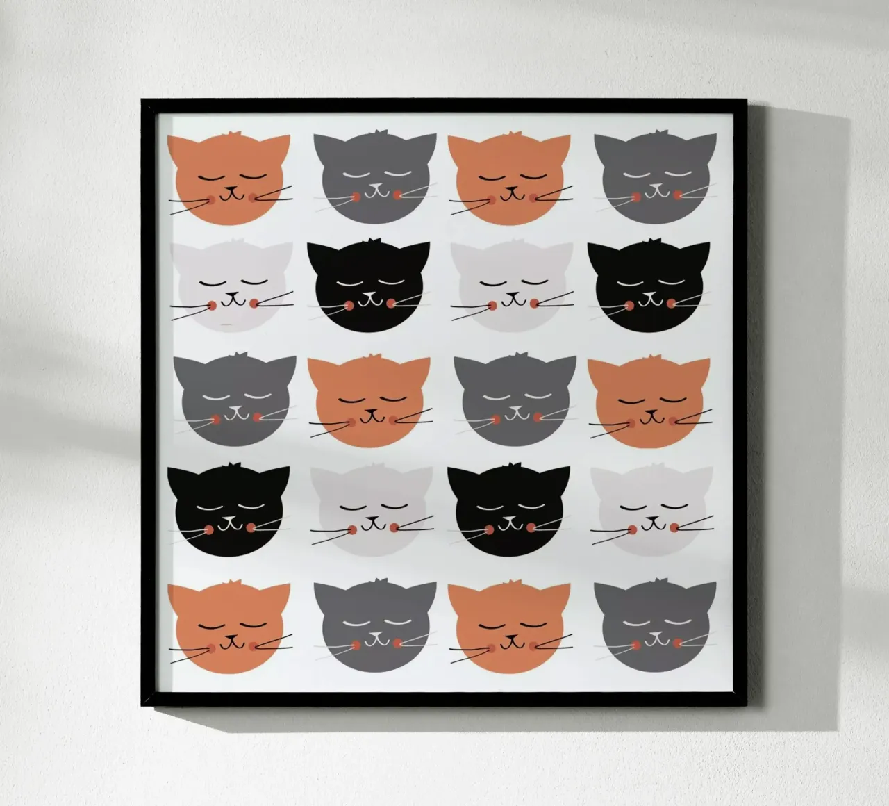 Cat Madness poster con telaio in plastica da Karin Bijlsma