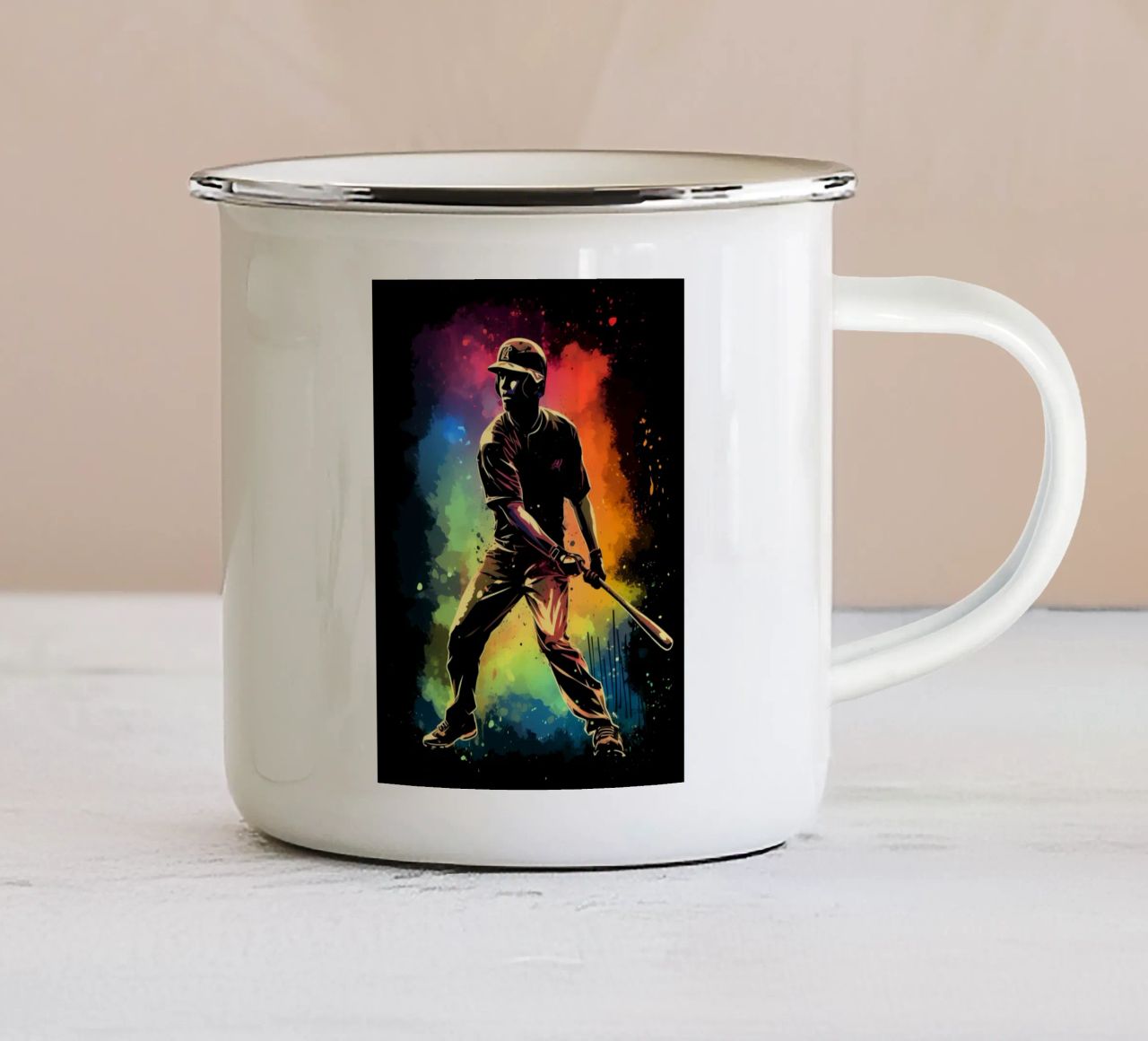 Baseball Colorful 3 tazza in smalto da Mateo