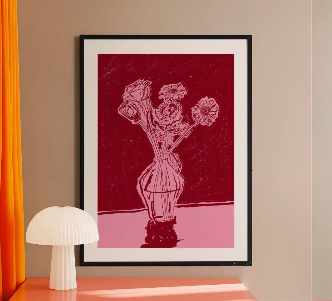 Pink Flower Bouquet hahnemühle by ni-ja artboutique
