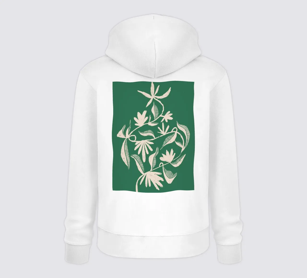 Green Botanics felpa con cappuccio da ni-ja artboutique