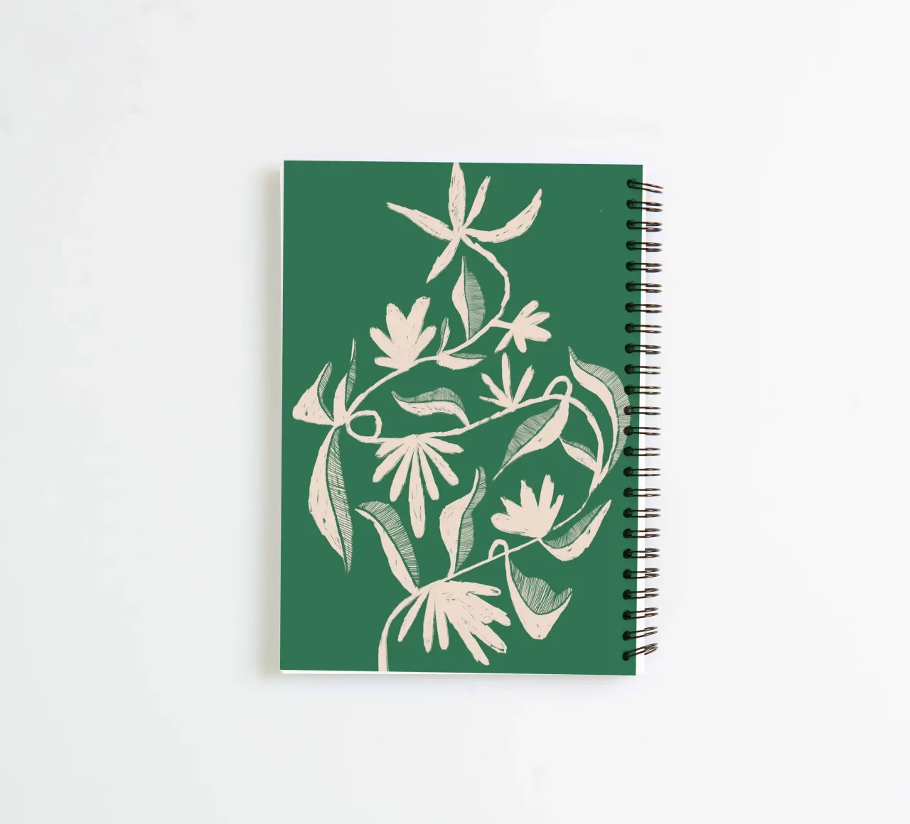Green Botanics spiral notebook by ni-ja artboutique