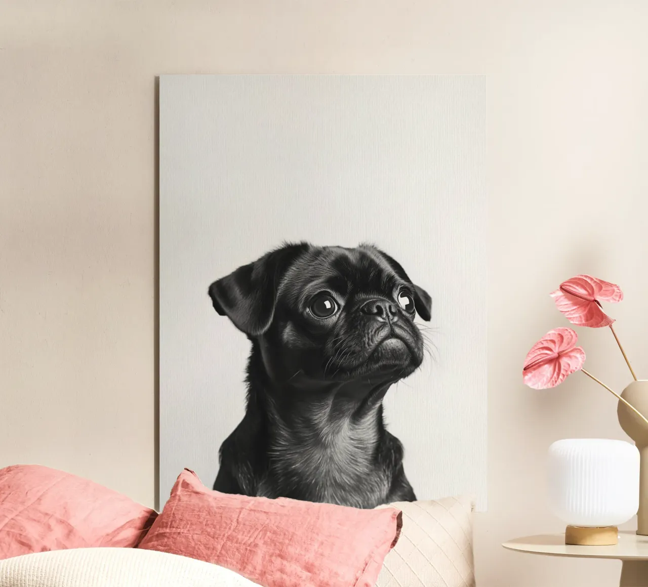 Balu Cute baby pug alu-dibond by Carinaprint