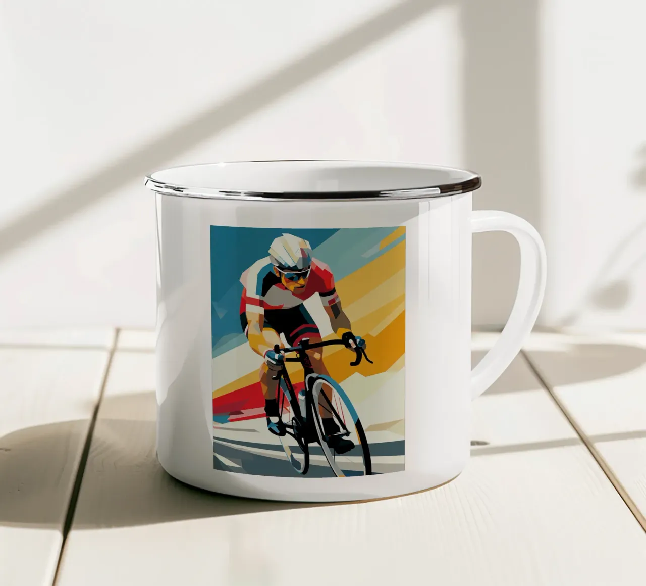 Cycling Vintage Retro tazza in smalto da Mateo