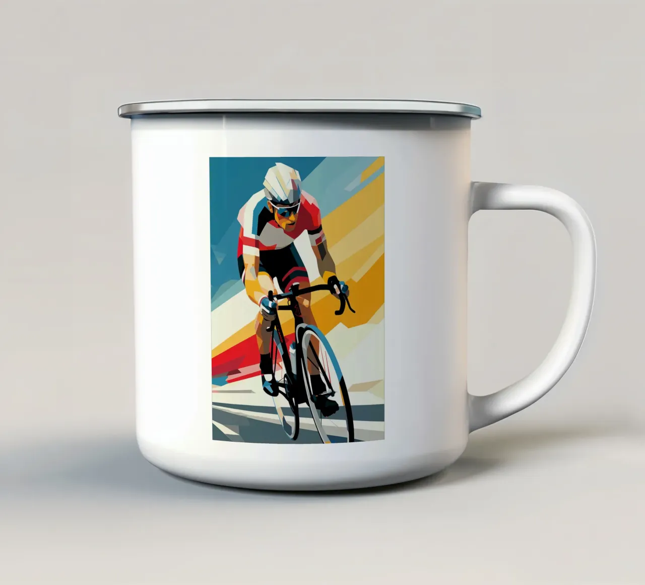 Cycling Vintage Retro tazza in smalto da Mateo