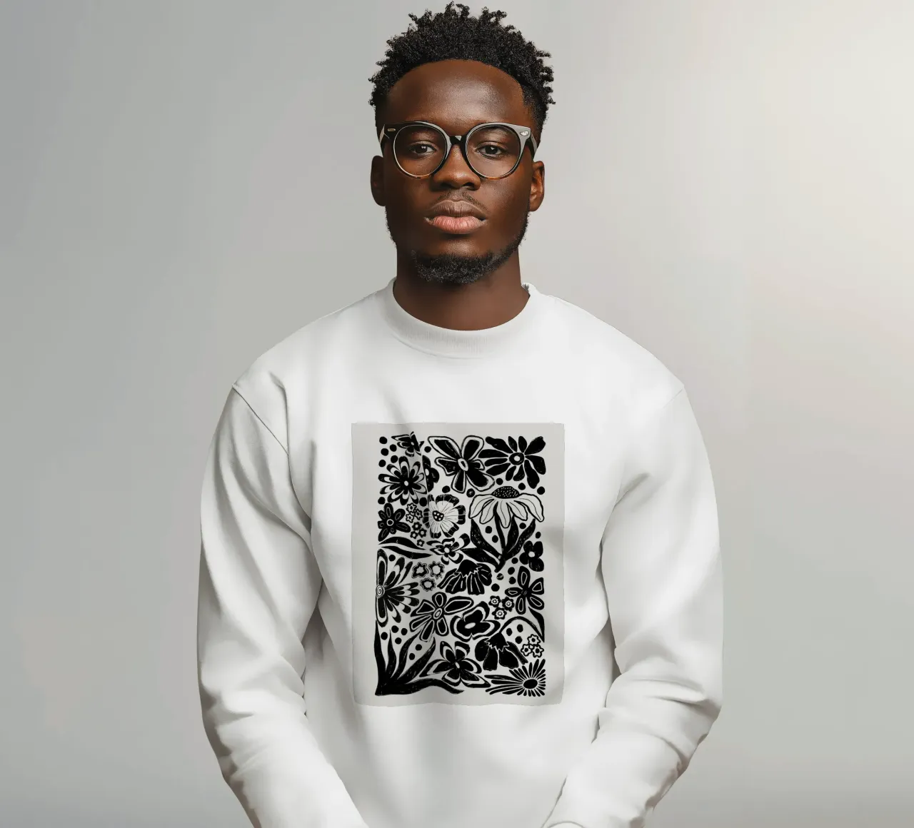 Black Spring Flowers felpa da ni-ja artboutique